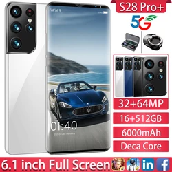S28 Pro Original Global Version Mobile Phone 6.1Inch Android 11.0 смартфоны 5G Smartphone Fingerprint Unlock Face Recognition