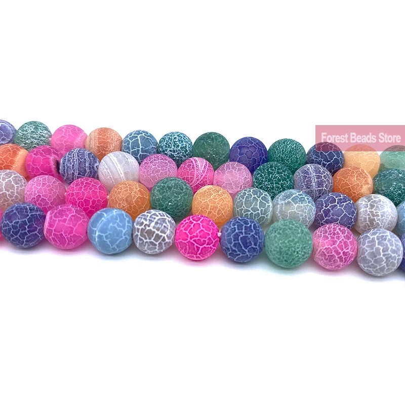 Смешанный Агат цвета краба из натурального мороза круглые бусины 15 дюймов нитка 6