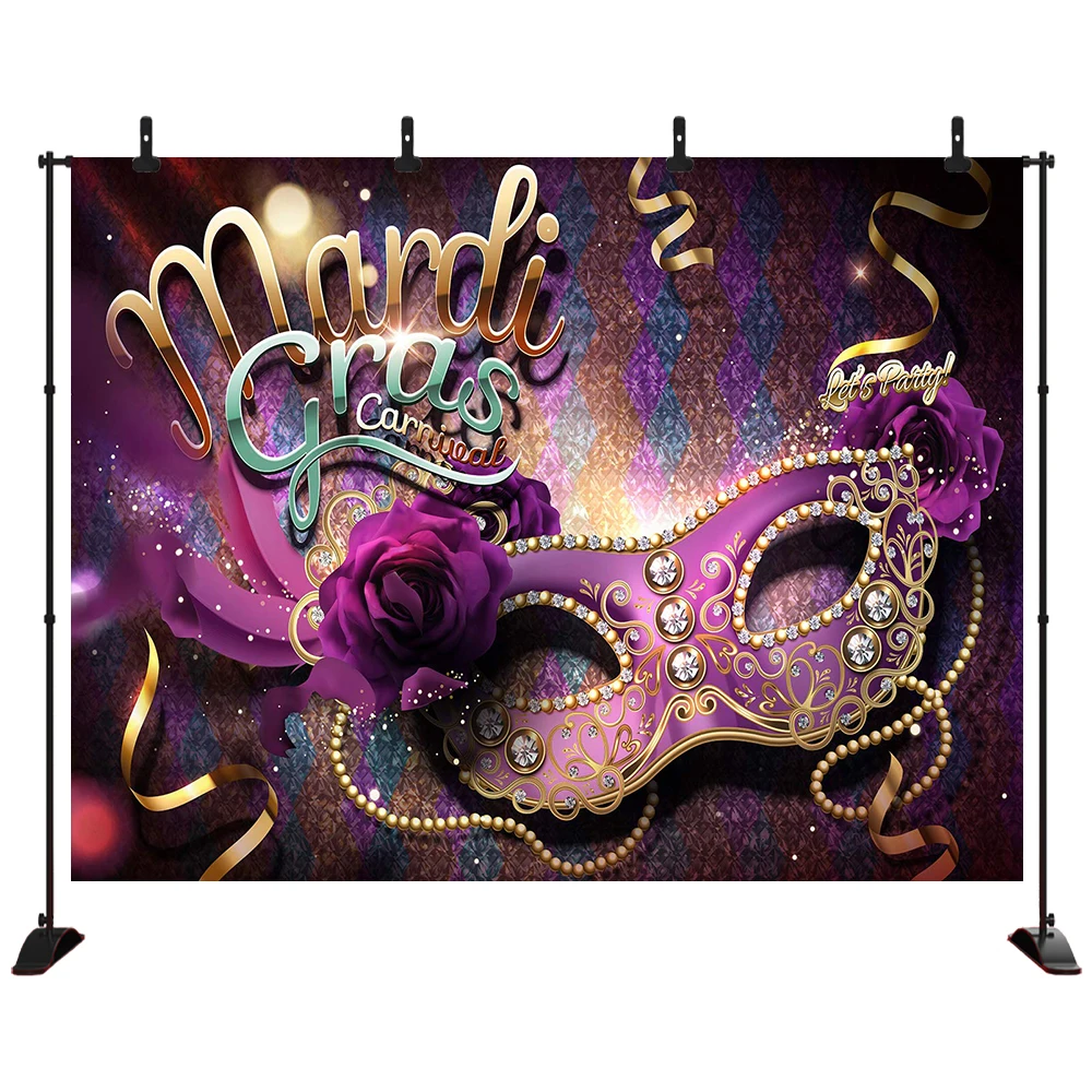 

Carnival Purple diamond mask Color vintage pattern Poster Masquerade Photography Backdrop Photo Background Studio Prop