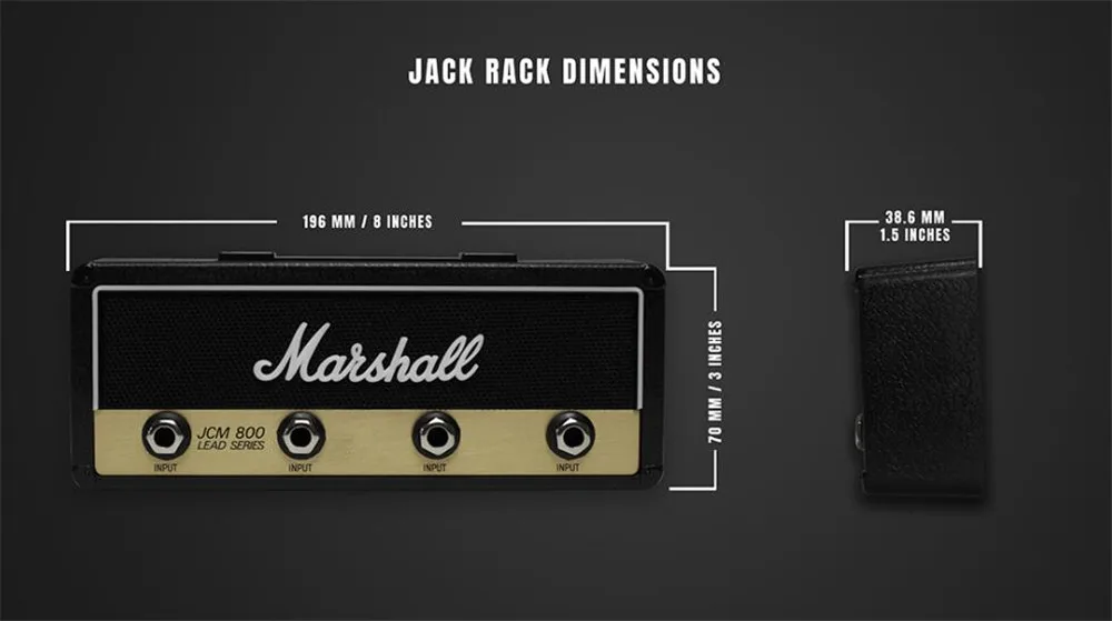Реечный усилитель Marshall Jack II, винтажный гитарный усилитель, держатель для ключей, 2,0, Marshall JCM800, держатель для ключей Marshall