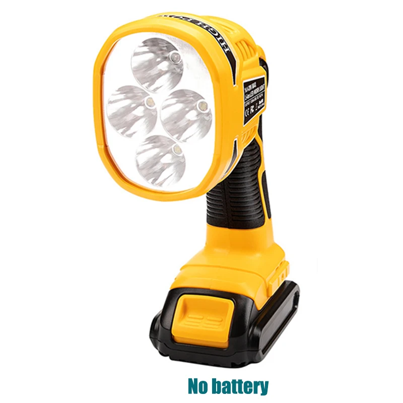 For Dewalt 18V 20V Led Portable Spotlight Super Bright Led Work Light  Rechargeable Lampe Led light by Tool battery Pistol/Portab