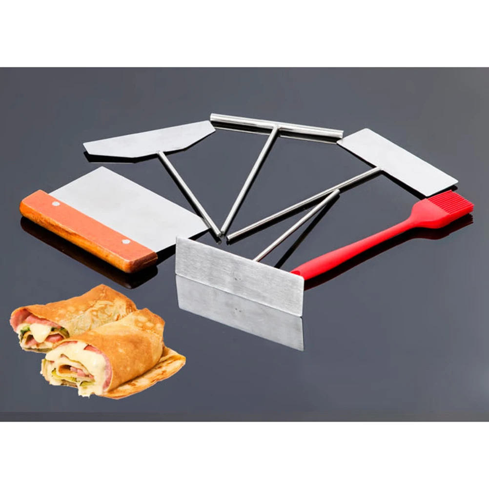 Stainless Steel French Crepe Spreader Pancake Like Batter Spreading Tools Pancake Like Batter for Bakery Kitchen Size L S