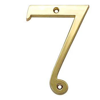 

101mm Brass House Number Door Sign Big Huisnumer Outdoor Address Mailbox Numbers Modern home Apartment Signs Metal Zinc Alloy 4"