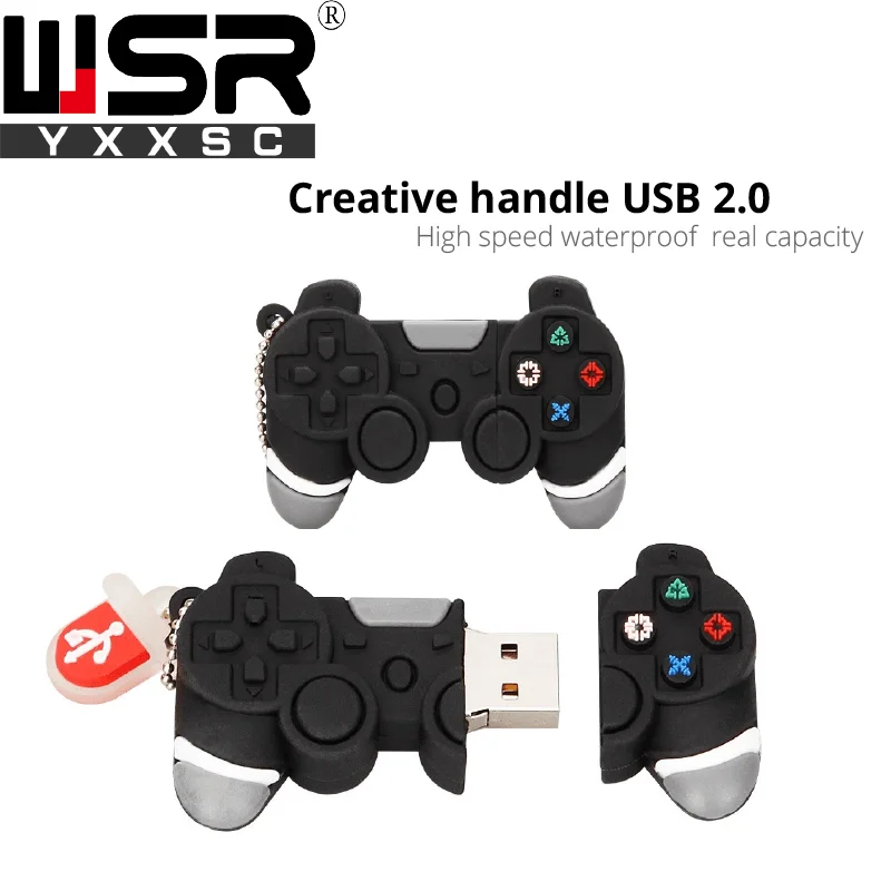 Игровой контроллер с милыми героями мультфильмов, usb 2,0, флеш-накопитель, 8 ГБ, 16 ГБ, 32 ГБ, диск на ключ, реальная емкость, 64 ГБ, 128 ГБ, usb память, свободная емкость, подарок