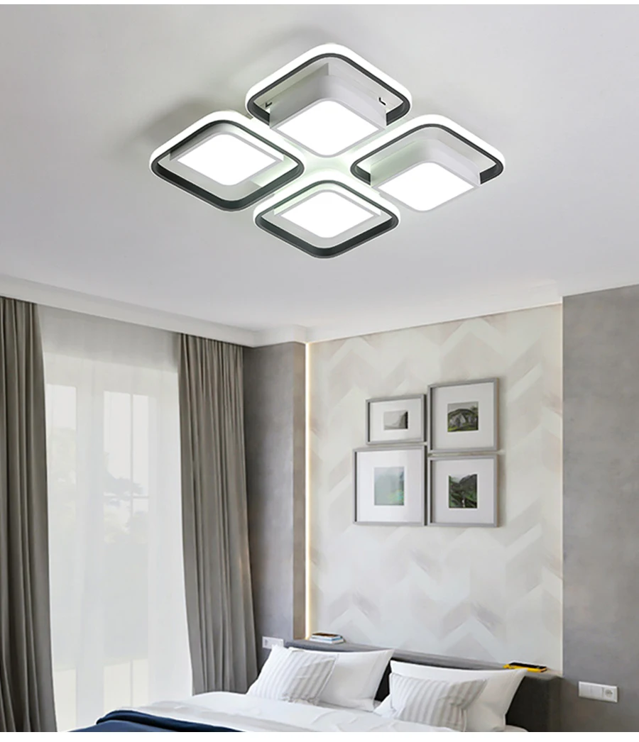 white black led Ceiling Lights ultra-thin Indoor Lighting Ceiling Lamps Fixture For Living Room Bedroom corridor lamp decoration