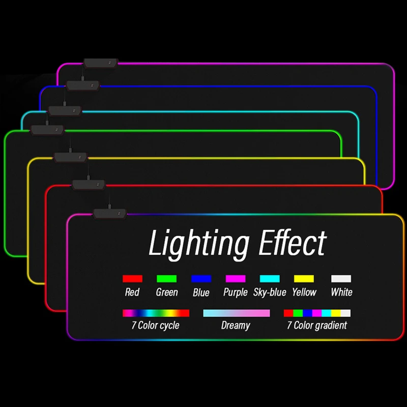 Anime Rgb Mouse Pad Xxl Cute Big Breast Girl Gaming Accessories Play Mat Backlight Slipmat Rgb Mousepad Led Gamer Mouse Pads Aliexpress