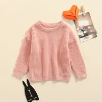 0-9M automne nouveau bébé garçons filles vêtements bébé pull enfant en bas âge pull en tricot nouveau-né tricots à manches longues coton bébé hauts pullover 6