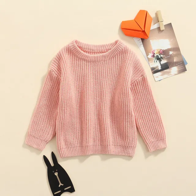 0-9M Autumn New Baby Boys Girls Clothes Baby Sweater Toddler Knit Sweater Newborn Knitwear Long Sleeve Cotton Baby Pullover Tops 6