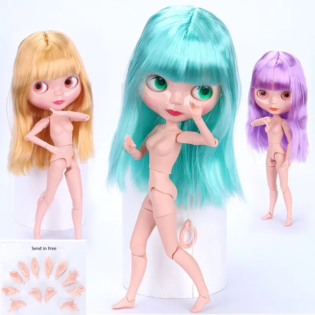 US $20.60 Blyth doll with clothes 30cm 19 joints different hair color 1/6 BJD ball jointed body dolls for gir