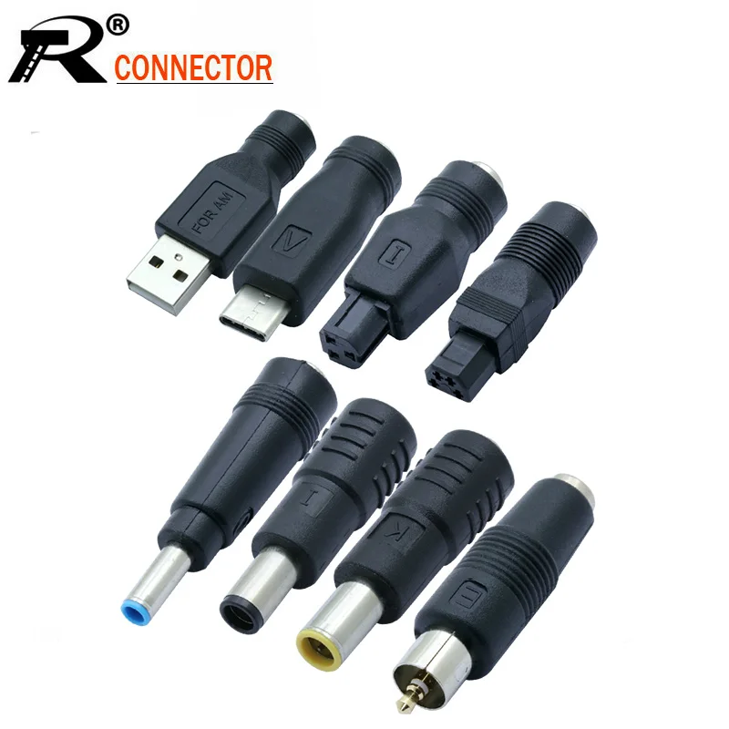 10 шт./лот DC 5 5*2 1 мм Гнездовой разъем для 7 4*0 6/4 5*0 6/7 9*0 9/USB A/usb type C/3 P 4P AC штекер Ноутбук