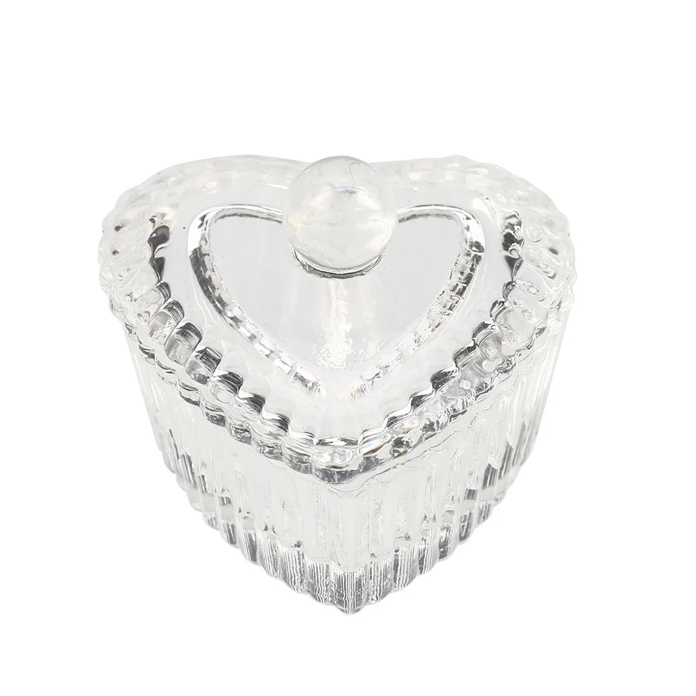 Хрустальная чашка для ногтей из прозрачного стекла, чашка для посуды, крышка для акрилового порошка, жидкая чаша для порошка, чашка с крышкой, инструмент для дизайна ногтей