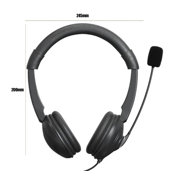 

Telephone Traffic Headset USB Noise Cancelling Headset Gaming Computer Learning Headphone With Adjustable Microphone Volume