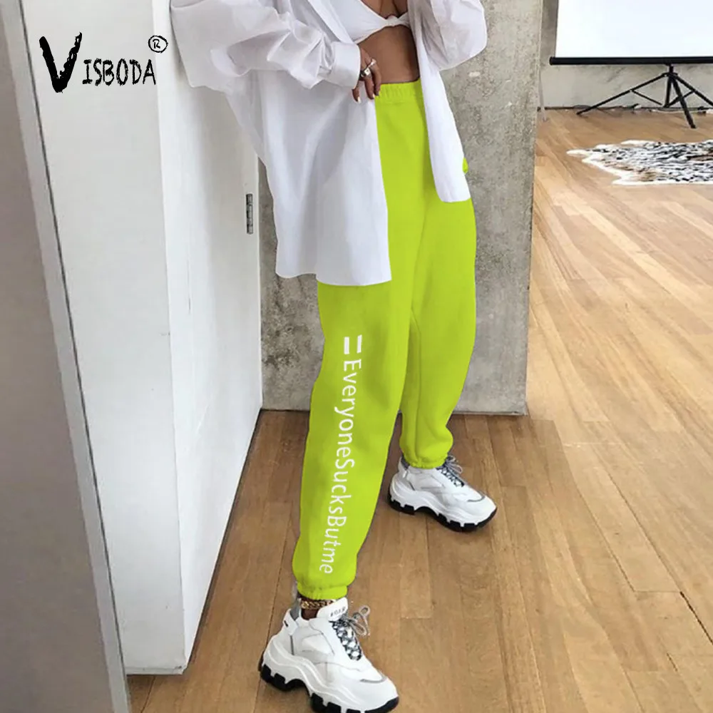 Женские свободные шаровары модные зимние женские Повседневный с буквенной