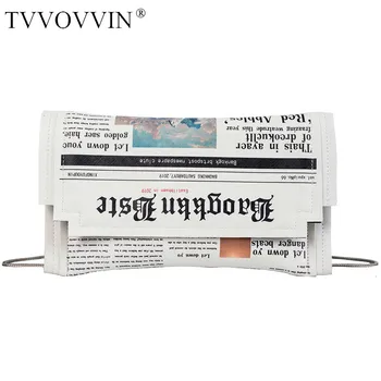 

TVVOVVIN 2019 New Spring Summer Pu Leather Paper Envelope Print Simple Falp Casual Simgle Women Accessories Fashion Tide D264