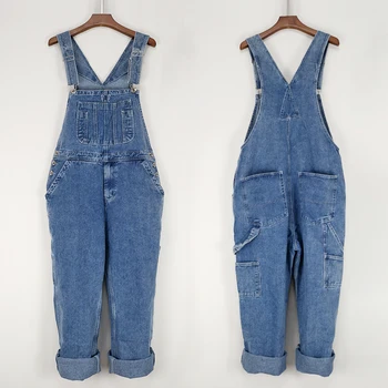 

Fall Winter 2020 new men's denim overalls plus size Japanese fashion overalls