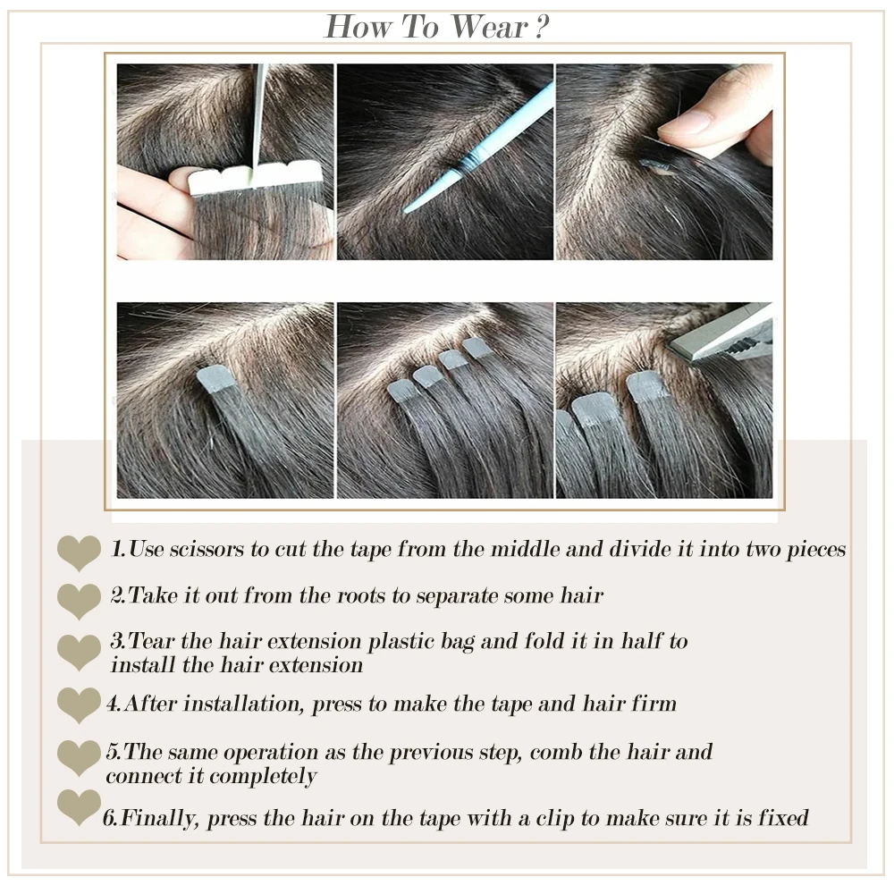 ZURIA Mini Tape In Hair Extensions Machine Remy Natural Hair Extensions Human Hair Straight 20 Inchs Seamless Adhesive Skin Weft