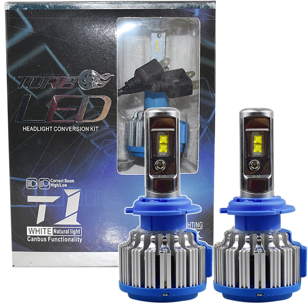 2 шт. T1 Led H1 H3 H4 H7 H11 H13 9004 9005 9006 9007 881 Автомобильная фара противотуманная фара 35 Вт 3500LM автомобильная лампа белый 6000K