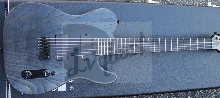 Electric Guitar Lvybest Customized Built Specs Neck Thru Body Matte See Thru Black Ebony Fingerboard Black Parts Active Pickups Guitar Aliexpress