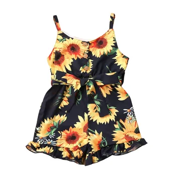 

Pudcoco USPS Fast Shipping 0-5Years Newborn Baby Girl Floral Jumpsuit Print Sunfloral Sleeveless Romper Summer Outfit Clothes