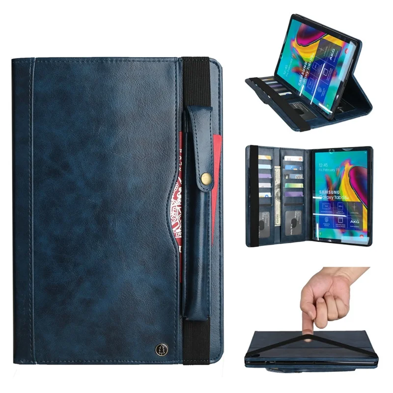 Чехол для Samsung Galaxy Tab S5e 10," SM-T720 SM-T725 чехол с держателем для карандашей Смарт кожаный Слот для карт Стенд мягкий чехол для планшетов