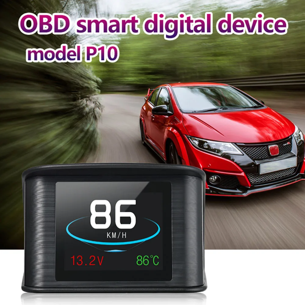KKMOON P10 автомобильный HUD Дисплей умный цифровой спидометр с OBDII/EUOBD порт СВЕТОДИОДНЫЙ Дисплей OBDII сканер диагностический инструмент