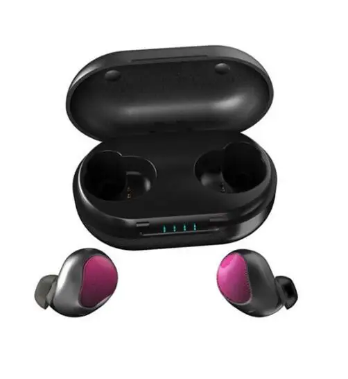 Красный TWS Bluetooth наушники, гарнитура, настоящая Беспроводная зарядка, зарядная корзина V5.0, пояс, Bluetooth, сокровище, наушники, настоящие беспроводные наушники - Цвет: Красный