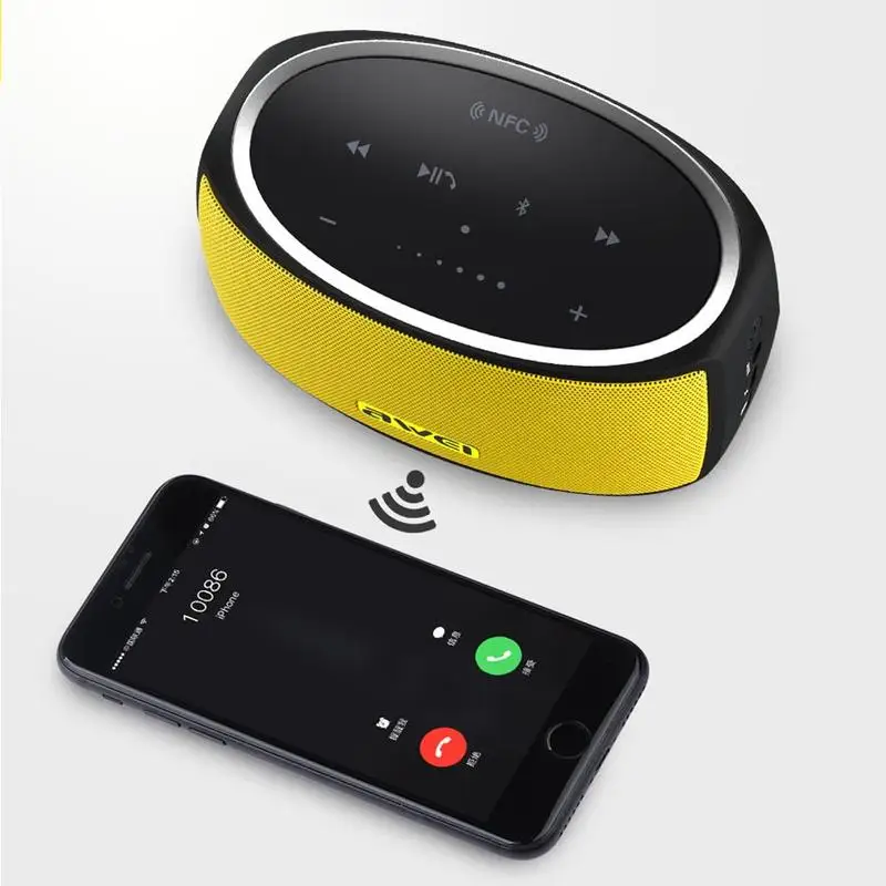 Awei NFC мини портативный bluetooth динамик Настольный беспроводной с 2200 мАч устройств TF Y500 6 Вт usb подключение AUX динамик два M2Z3