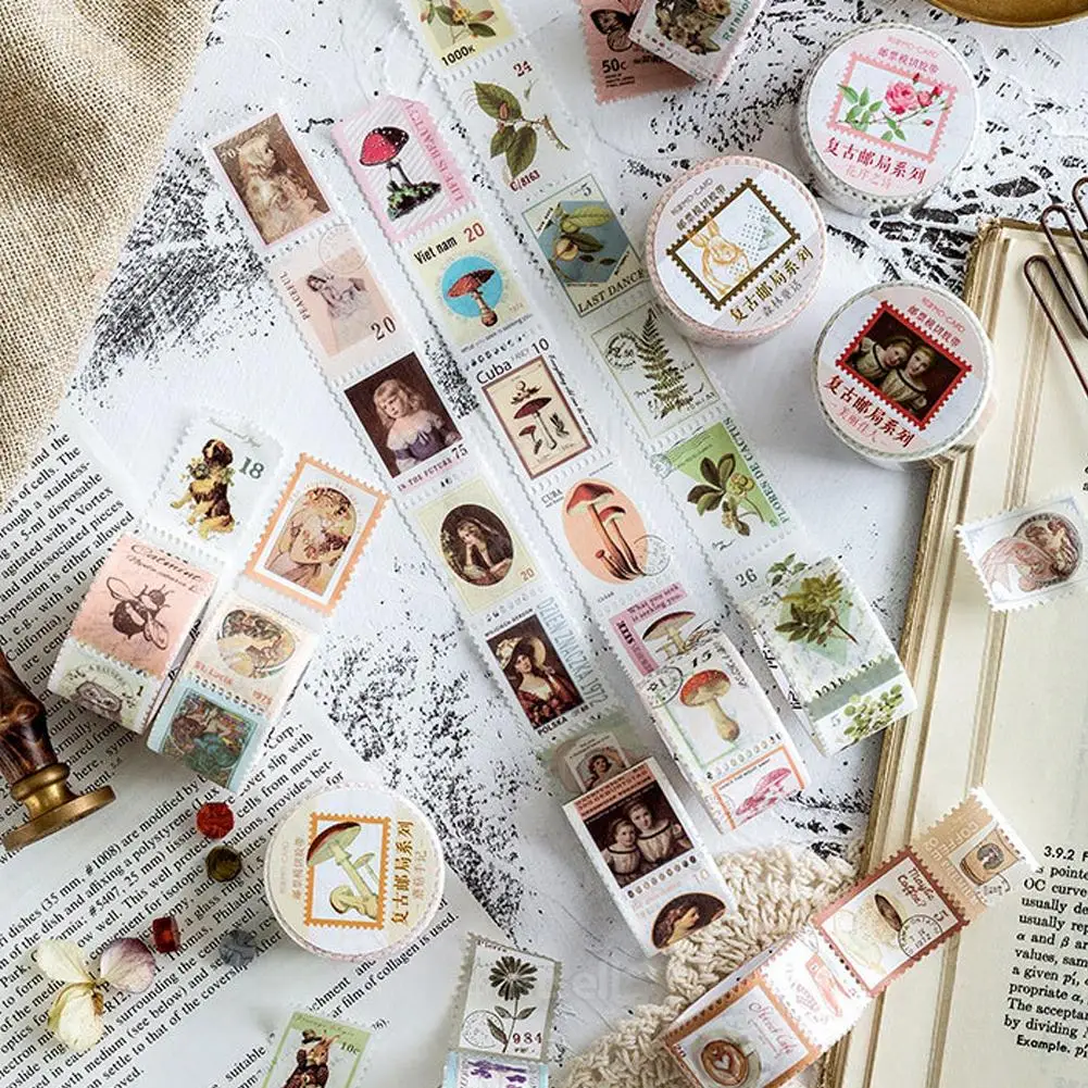 Vintage Coffee Adhesive Label Sticker Tape Forest Plants Theme Washi DIY Scrapbooking Masking Album Stationery Decor | Дом и сад