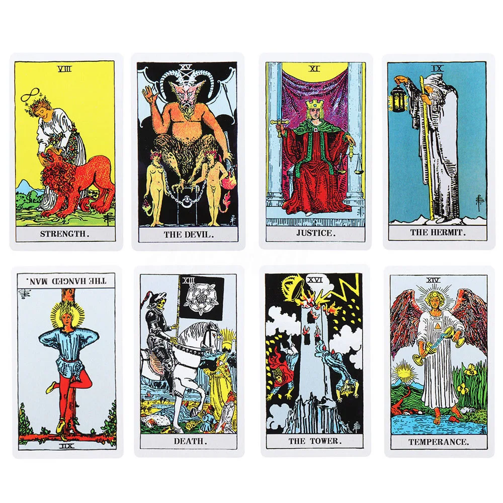 Высокое Качество колода карт Таро карты игра для divination Полный английский Сияющий
