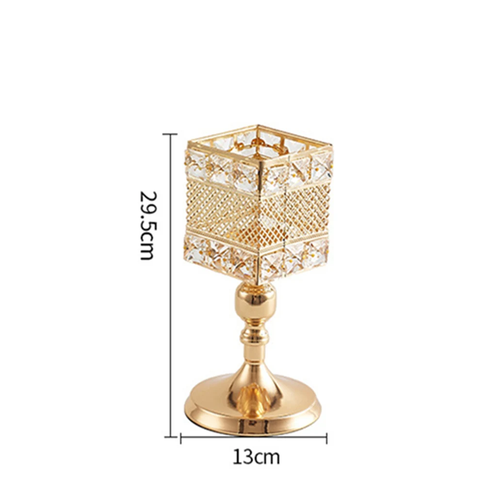 29.5cm height Металлический Подсвечник кристаллы подсвечник свадебный канделябр главное украшение подсвечник для дома роскошные украшения - Цвет: 29.5cm height