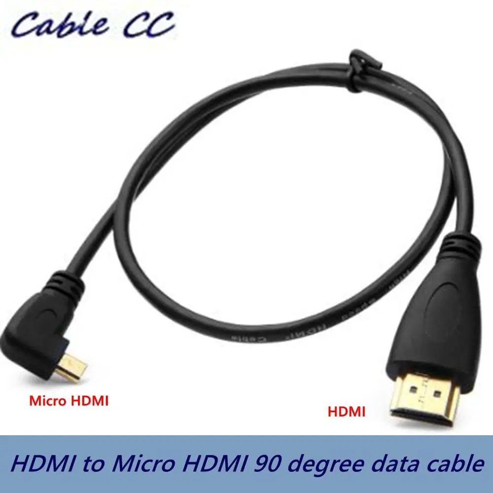 Кабель Micro HDMI 0 5 м 1 90 градусов вверх/вниз/влево/вправо для цифровой камеры