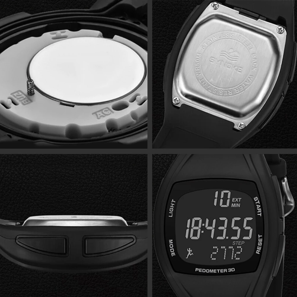 3D шагомер Будильник хронограф montre многофункциональные jam tangan pria мужские цифровые наручные часы водонепроницаемые новые Mas-culino Fashion Me