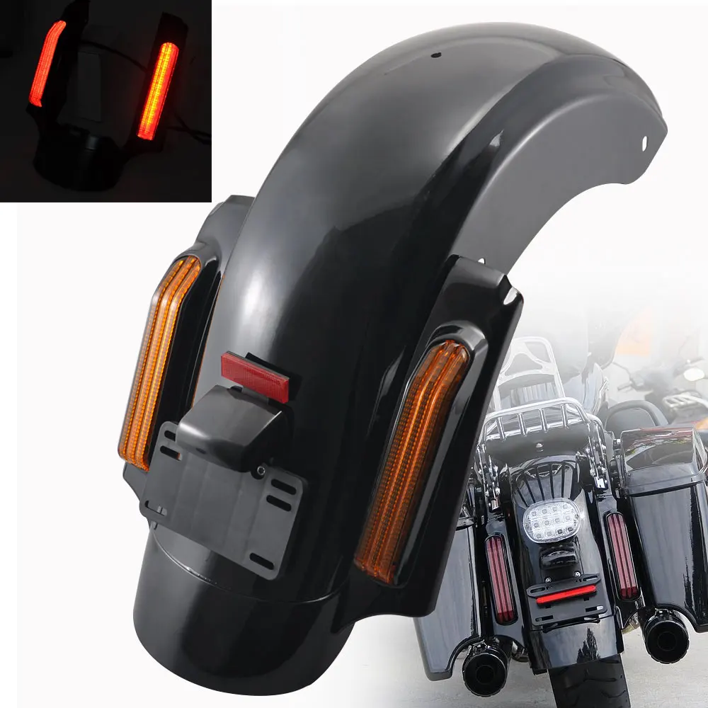 

Motorcycle Rear Frame Fender System w/LED Light Fit For Harley Touring Road King FLHR Street Glide FLHX Special FLHXS