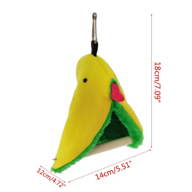 Попугай гамак плюшевое Птичье гнездо домашнее животное треугольник теплая подвесная клетка для кровати пещера хижина палатка Y5GB