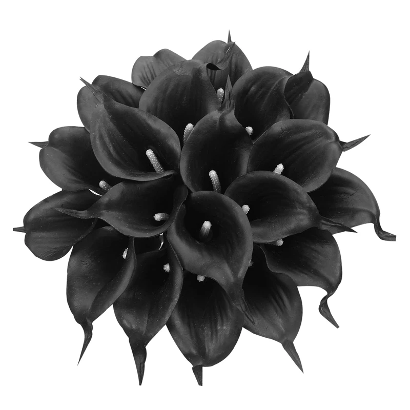 Горячая имитация Calla Lily Свадебный букет семья вечерние Декоративный пресс мягкий