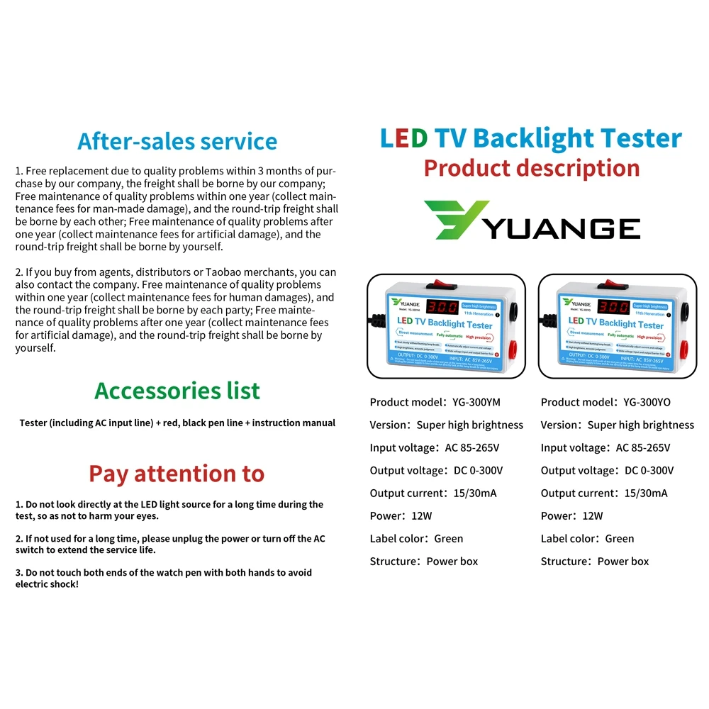 wifi spectrum analyzer LED Strips Beads Tester TV Backlight Test Multipurpose 0-300V Capacitance Diode Voltage Testing TV Tester Tool Instruments calipers