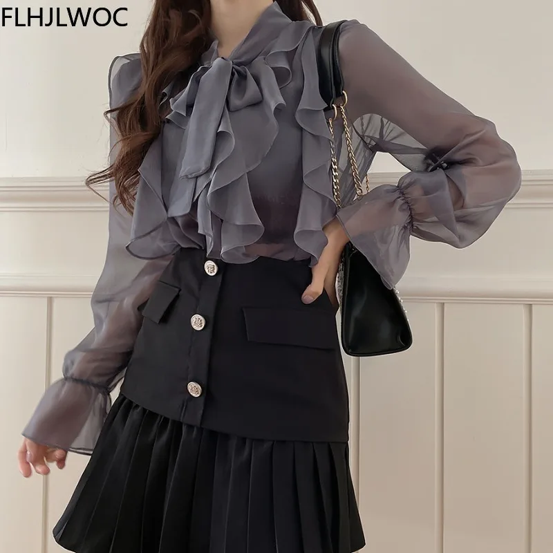 transparent sleeve blouse