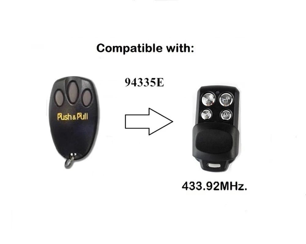 

433.92MHz Rolling Code 94335E Garage Door Remote Control Replacement Remote Control Duplicator