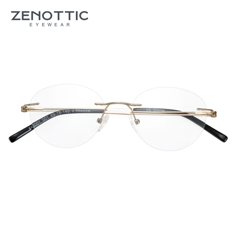 ZENOTTIC титановые очки без оправы по рецепту мужские и женские фотохромные с