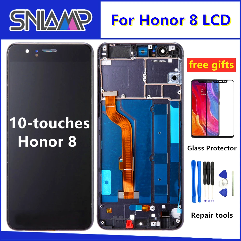 5 2 &quotЖК-дисплей для huawei Honor 8 ЖК-дисплей сенсорный экран дигитайзер с рамкой Honor8