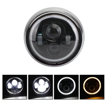 

Artudatech 7 Inch LED Headlight Hi/Lo+Turn Signal+DRL for Motorcycle Cafe Racer Cruiser Bobber Custom For Yamaha Motor Parts