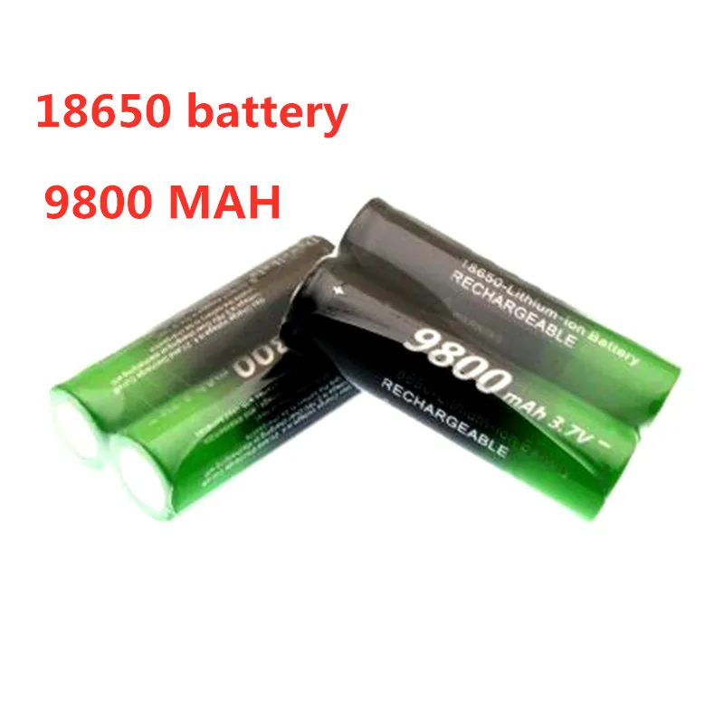 2~ 20 шт 18650 Батарея 3,7 V 9800 mAh емкость литий-ионная аккумуляторная батарея для фонарика факел батарея подарок