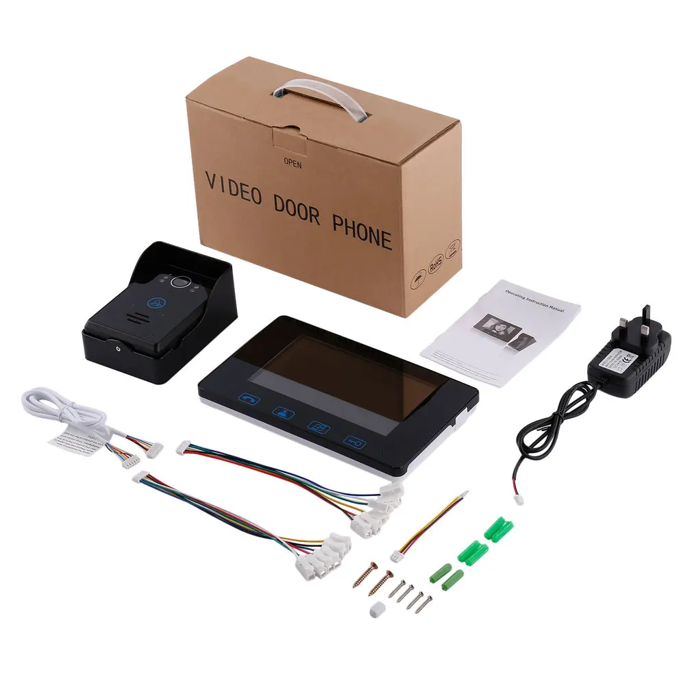 

Touch Key Motion Detection Video Eye Doorbell Intercom with 2 Dingdong Doorbells ios/Android App Support Wifi Video Door Phone