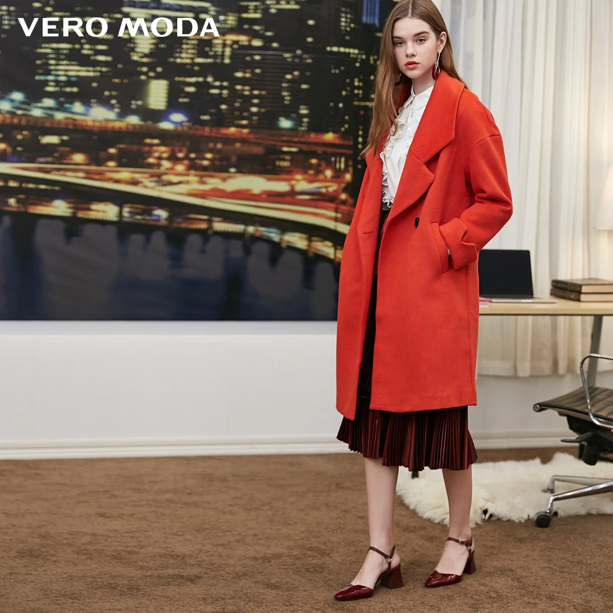 Vero Moda женское двубортное пальто с лацканами | 318327529