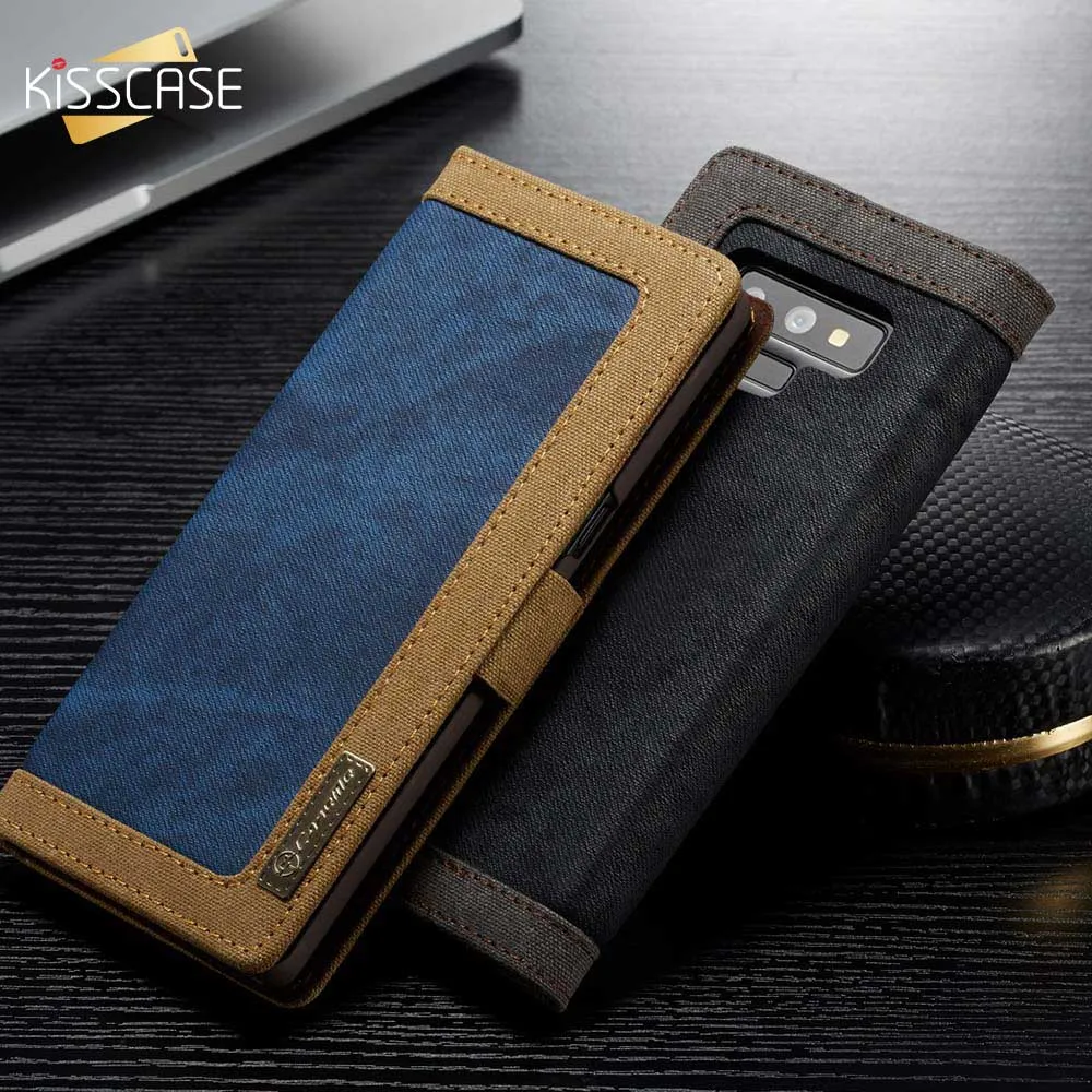 

KISSCASE Canvas Flip Leather Case For iPhone XR XS MAX Denim Original Book case For iPhone 7 8 6 6S Plus XS X 10 Fundas Coques