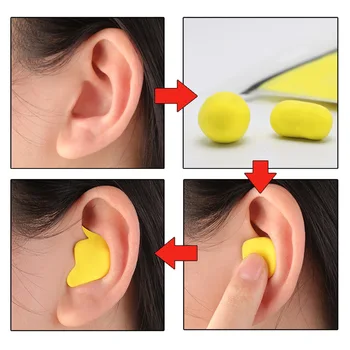 

60Pcs Moldable Anti-noise Ear Plugs Noise Reduction Soft Anti-snoring Sleeping Tool P9