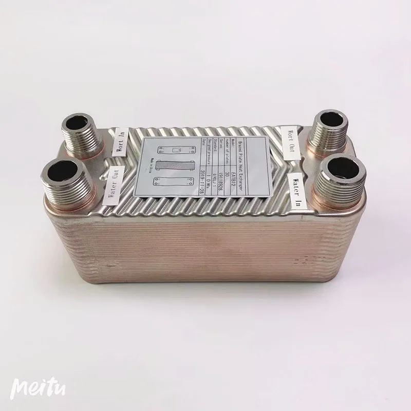 Паяные пластины теплообменник сусло чиллер 30 тарелок пивоваренный Homebrew NPT разъем