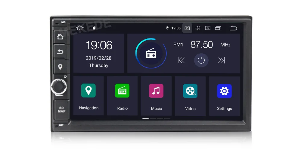 Excellent 7"Universal Octa Core 2Din Car Android 9.0 Radio Multimedia Player PX5 4G RAM 64G ROM GPS Navigation IPS Screen TDA 7851 21