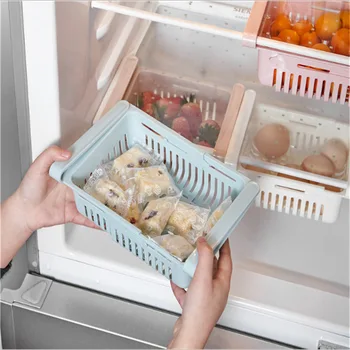 

Cross Border Hot Selling Retractable Refrigerator Storage Box Separator Finishing Box Storage Shelf Drawer-type Fruit Freshness