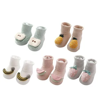 

2020 New Cute Fruit Baby Socks Anti-Slip Newborn Socks Cute Autumn Floor Cotton Socks Warm Boots For Boys Girls Infant New